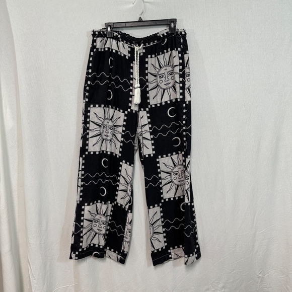 Tigre Indigo Linen Anthropologie Wide Leg Trousers - Picture 4 of 11